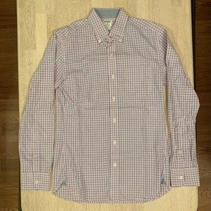 Bonobos Pink Plaid Dress Shirt - Size XS, Slim Fit